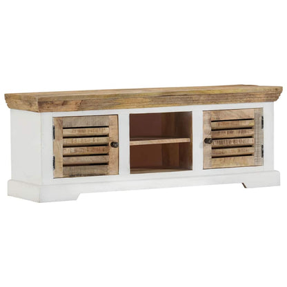 vidaXL Meuble TV 110x30x40 cm Bois de manguier massif
