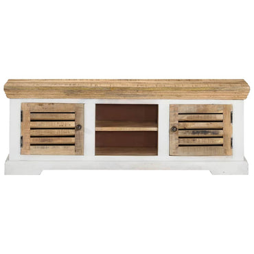 vidaXL Meuble TV 110x30x40 cm Bois de manguier massif