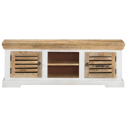 vidaXL Meuble TV 110x30x40 cm Bois de manguier massif