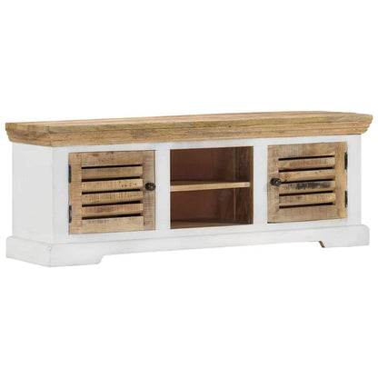 vidaXL Meuble TV 110x30x40 cm Bois de manguier massif