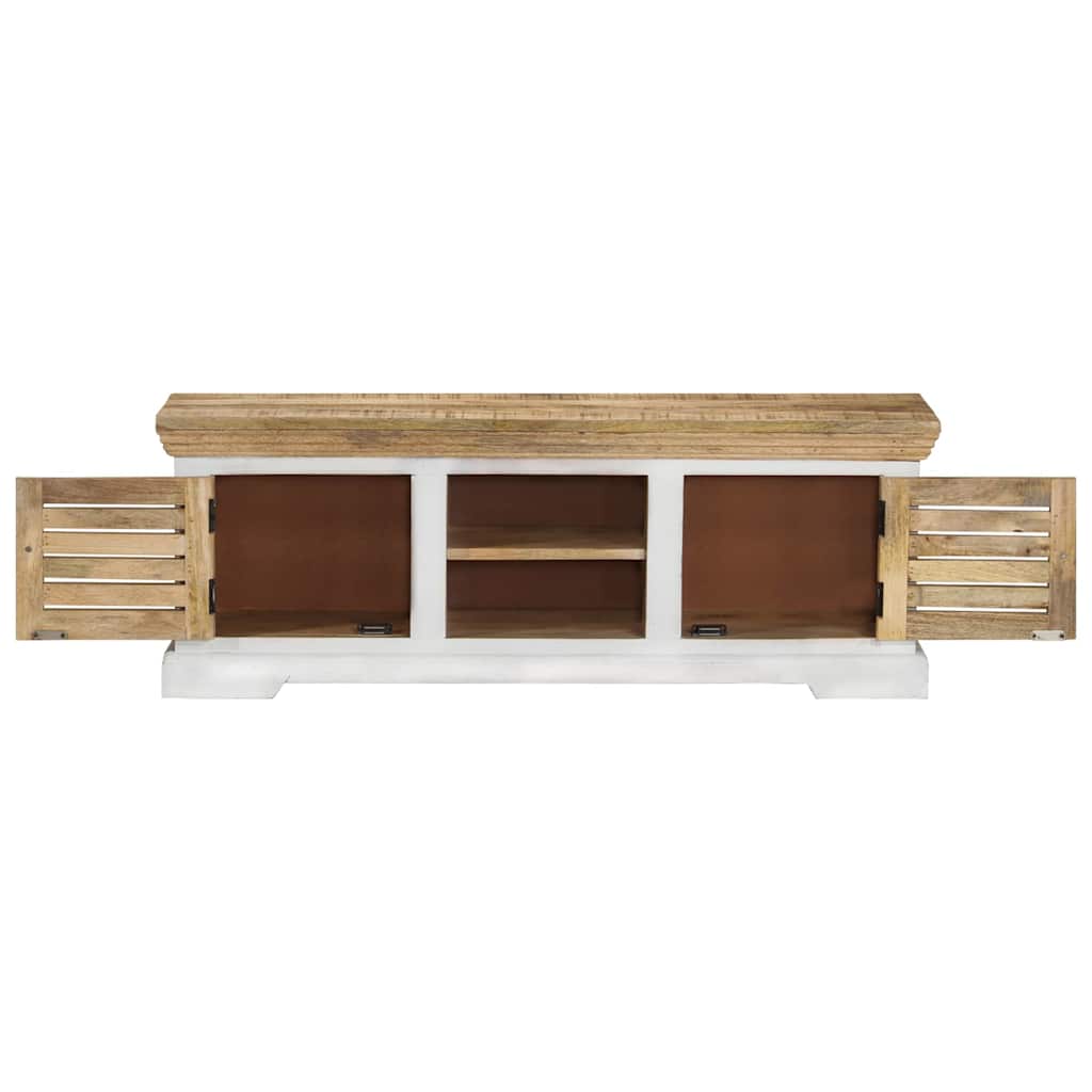 vidaXL Meuble TV 110x30x40 cm Bois de manguier massif