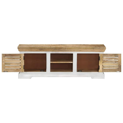 vidaXL Meuble TV 110x30x40 cm Bois de manguier massif