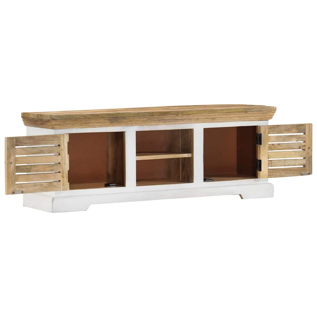 vidaXL Meuble TV 110x30x40 cm Bois de manguier massif