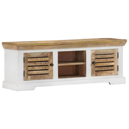 vidaXL Meuble TV 110x30x40 cm Bois de manguier massif