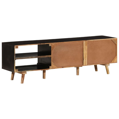 vidaXL TV-Schrank 140x30x45 cm Rohes Mangoholz und Massivholz Akazie