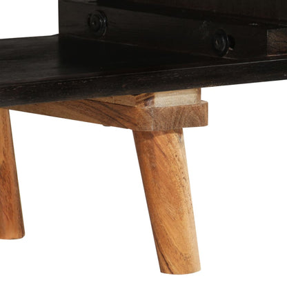 vidaXL TV-Schrank 140x30x45 cm Rohes Mangoholz und Massivholz Akazie
