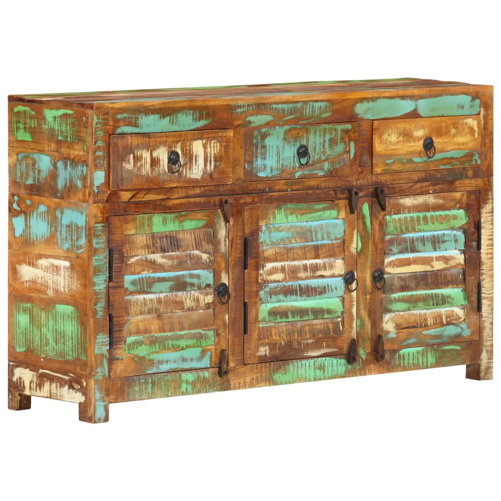 vidaXL Sideboard 110x30x65 cm Altholz Massiv