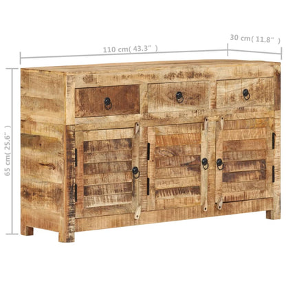 vidaXL Sideboard 110x30x65 cm Massivholz Mango