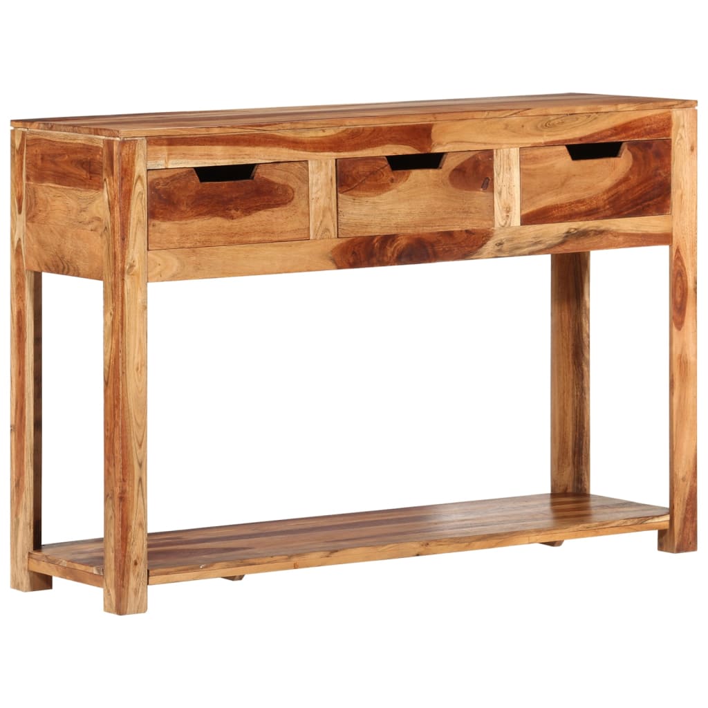 vidaXL Console 110x35x75 cm Bois d'acacia massif