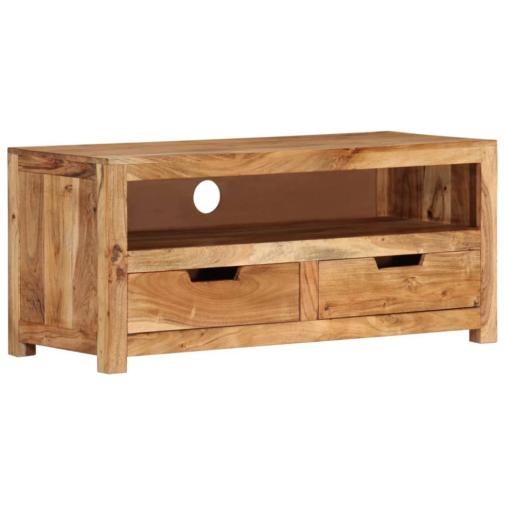 vidaXL Meuble TV 88x35x40 cm Bois d'acacia massif