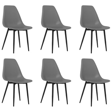 vidaXL Chaises de salle à manger 6 pcs Gris PP