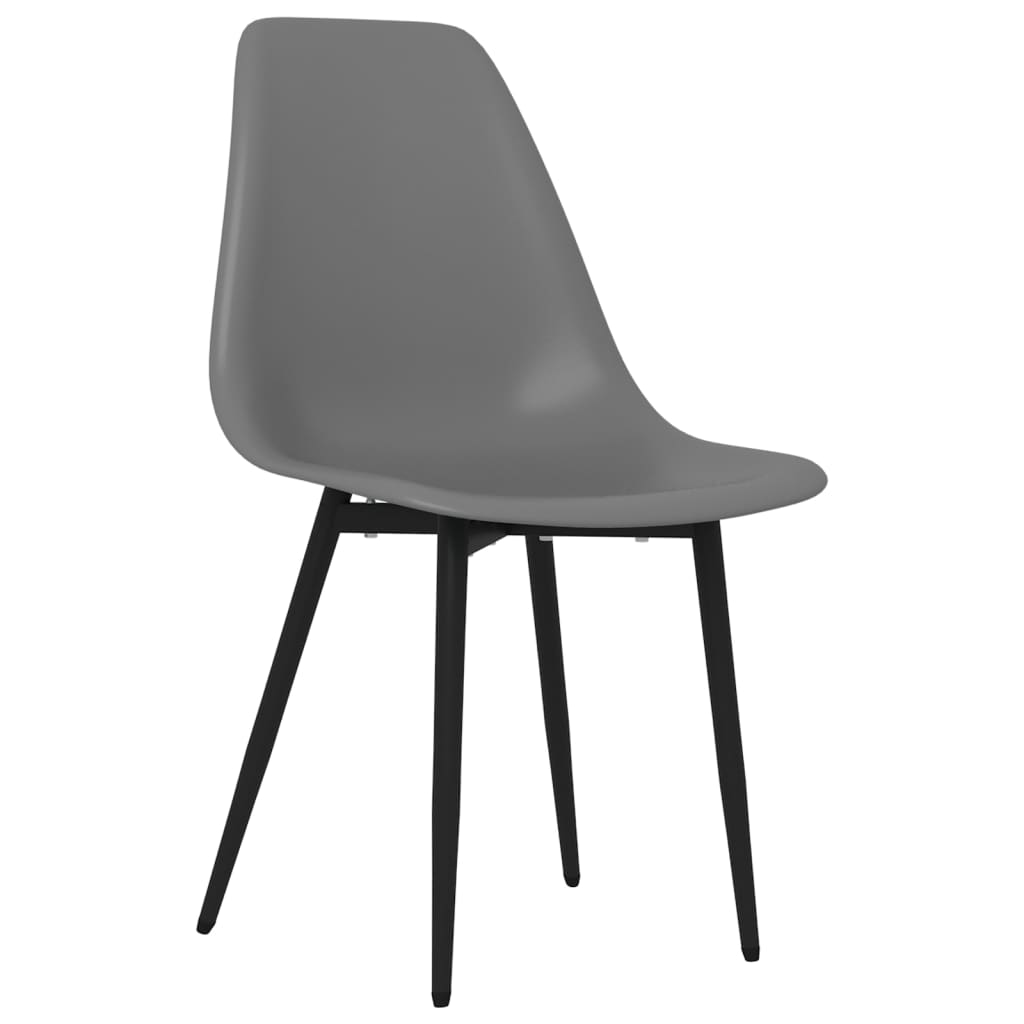 vidaXL Chaises de salle à manger 6 pcs Gris PP
