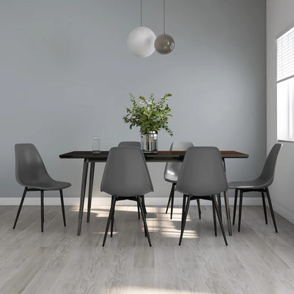 vidaXL Chaises de salle à manger 6 pcs Gris PP