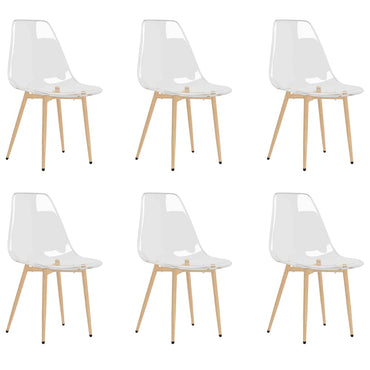 vidaXL Chaises de salle à manger 6 pcs Transparent PET