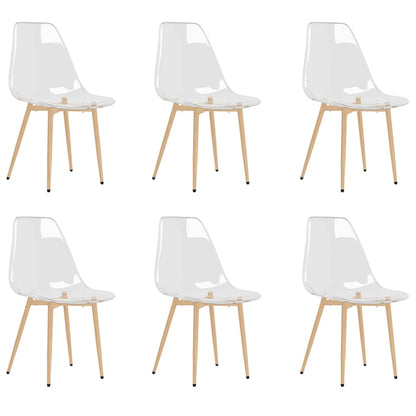 vidaXL Chaises de salle à manger 6 pcs Transparent PET