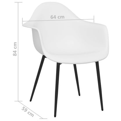 vidaXL Chaises de salle à manger 6 pcs Blanc PP