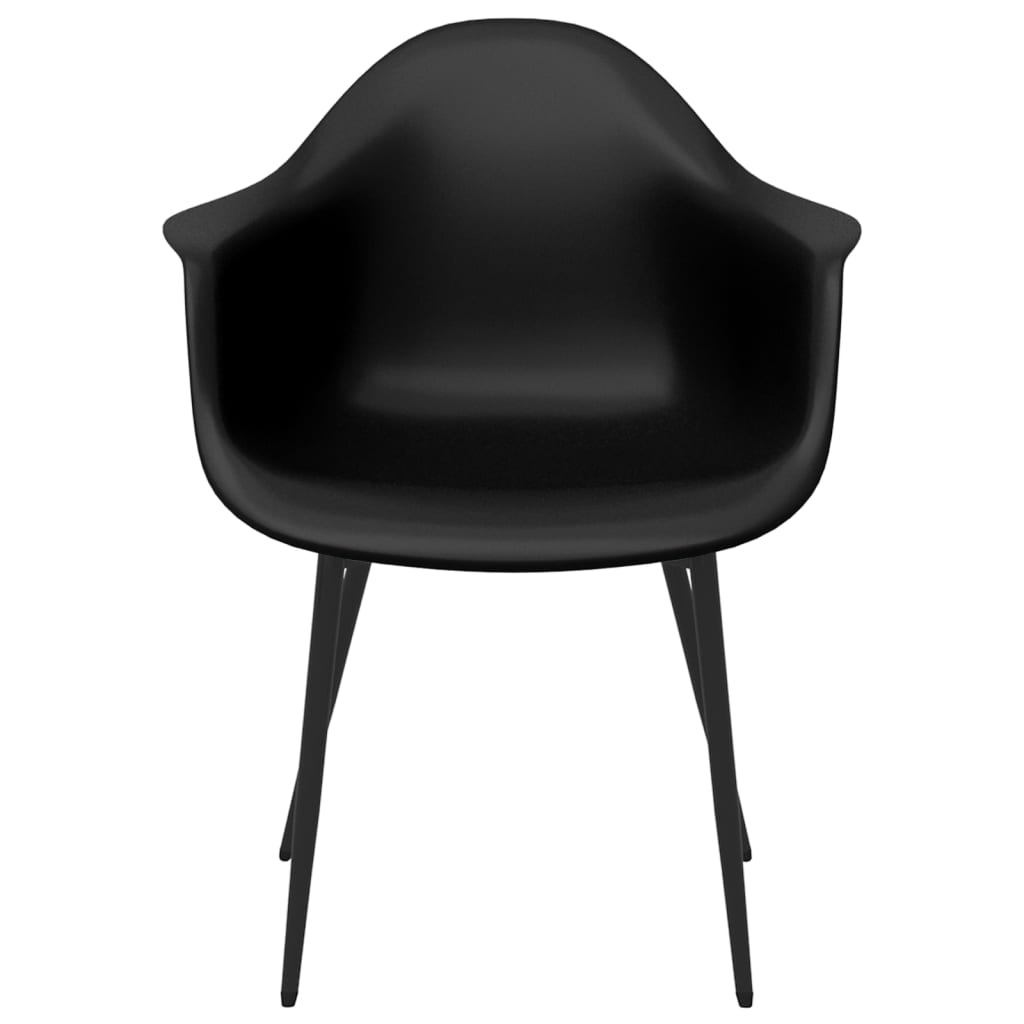 vidaXL Chaises de salle à manger 6 pcs Noir PP