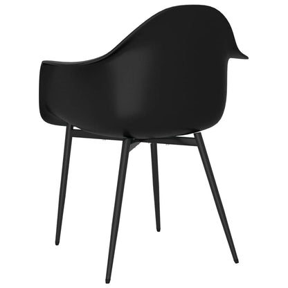 vidaXL Chaises de salle à manger 6 pcs Noir PP