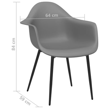 vidaXL Chaises de salle à manger 6 pcs Gris PP