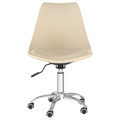 vidaXL Chaises de salle à manger 4 pcs pivotantes Tissu crème