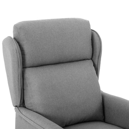 vidaXL Liegestuhl Hellgrau 66,5 x 94 x 101,5 cm Polyester