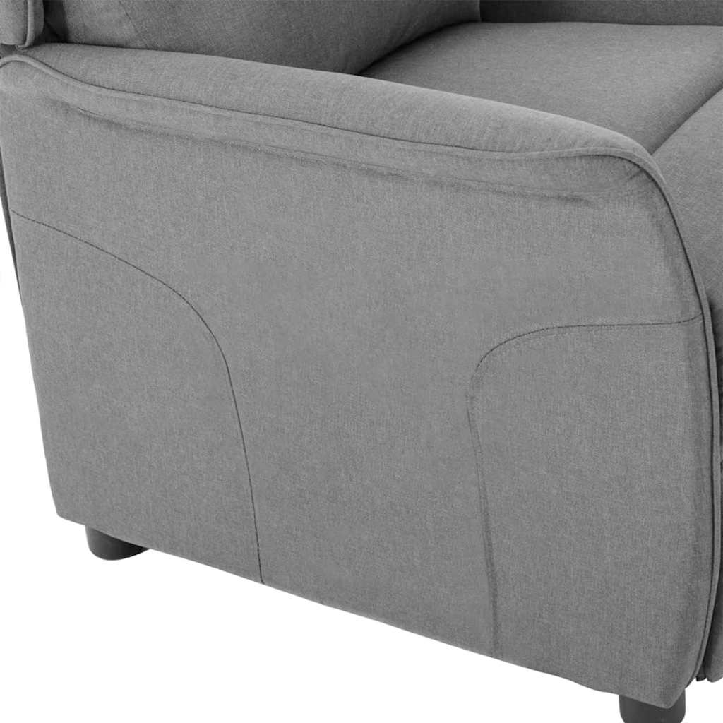 vidaXL Liegestuhl Hellgrau 66,5 x 94 x 101,5 cm Polyester