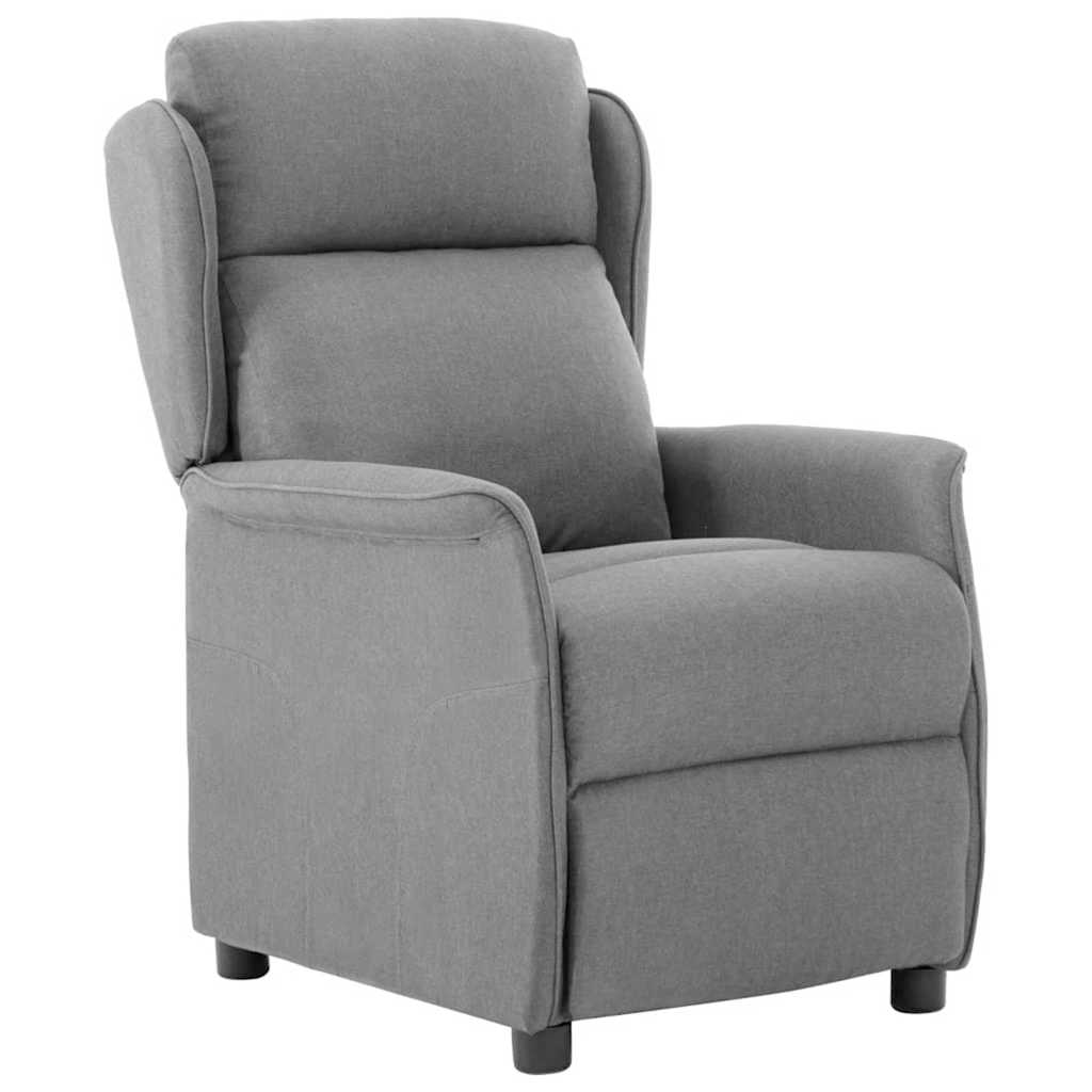 vidaXL Liegestuhl Hellgrau 66,5 x 94 x 101,5 cm Polyester