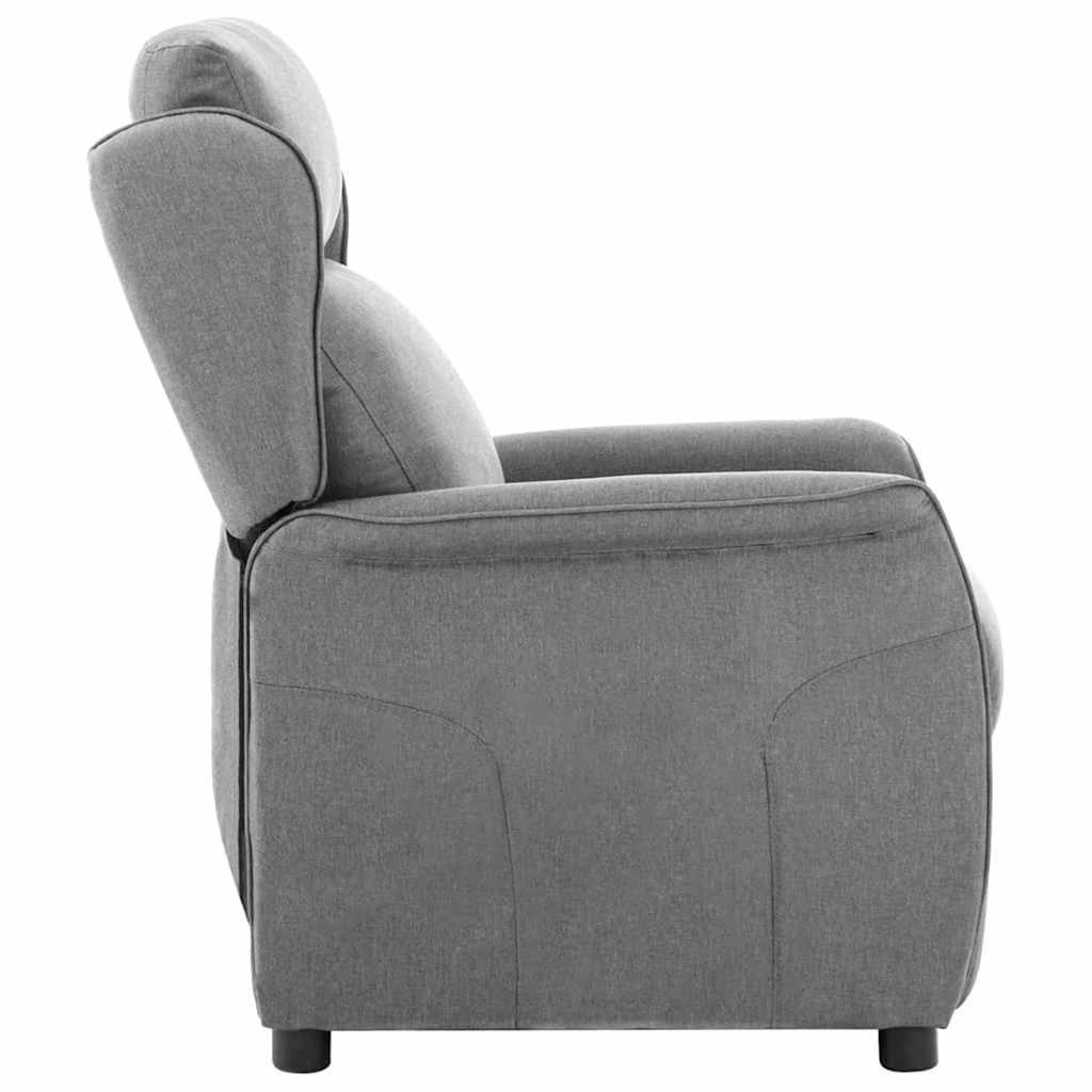 vidaXL Liegestuhl Hellgrau 66,5 x 94 x 101,5 cm Polyester