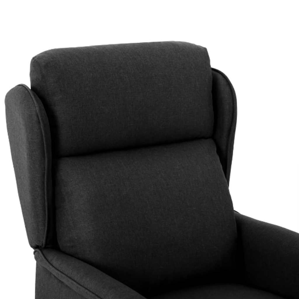 vidaXL Chaise longue Noir 66,5 x 94 x 101,5 cm Polyester