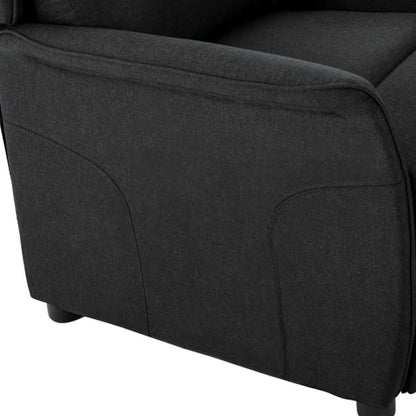 vidaXL Chaise longue Noir 66,5 x 94 x 101,5 cm Polyester