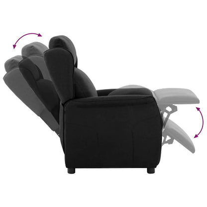 vidaXL Chaise longue Noir 66,5 x 94 x 101,5 cm Polyester