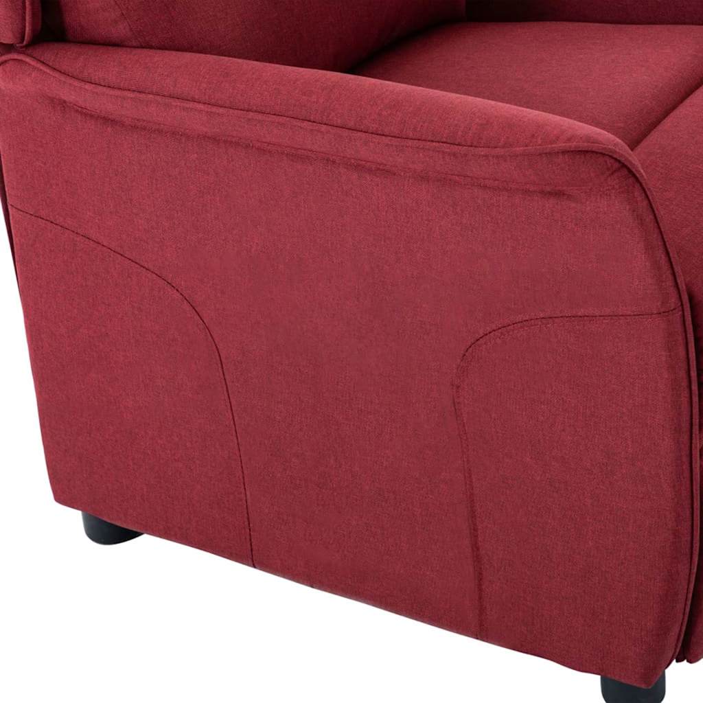 vidaXL Chaise longue Rouge bordeaux 66,5 x 94 x 101,5 cm Polyester
