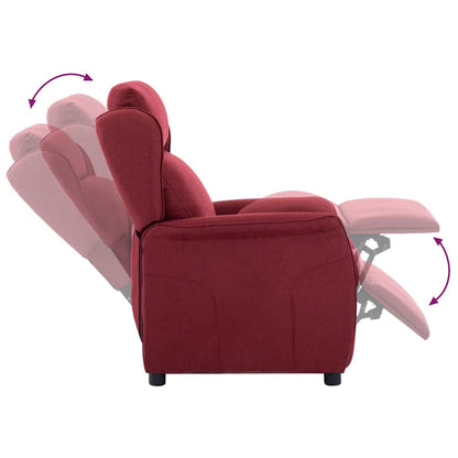vidaXL Chaise longue Rouge bordeaux 66,5 x 94 x 101,5 cm Polyester