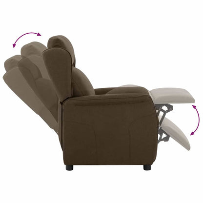 vidaXL Chaise longue marron 66,5 x 94 x 101,5 cm polyester