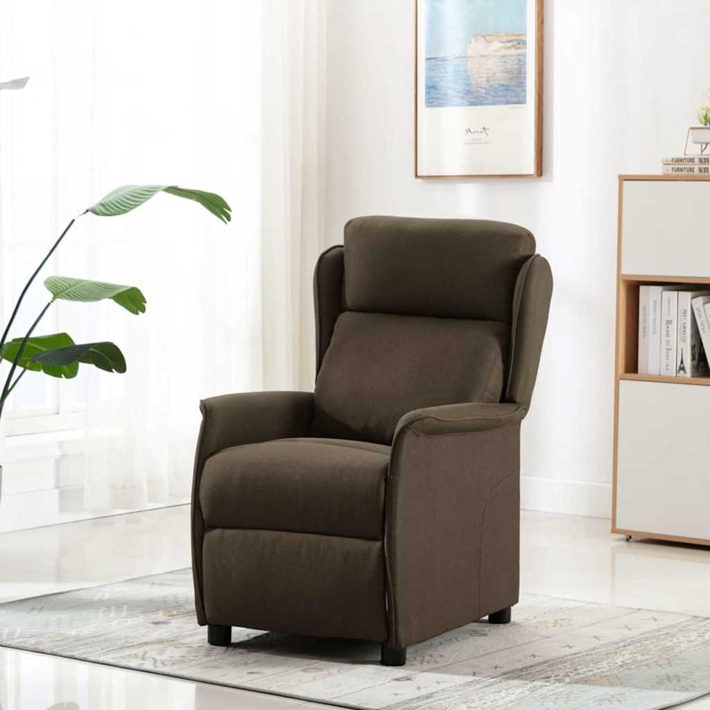 vidaXL Chaise longue marron 66,5 x 94 x 101,5 cm polyester