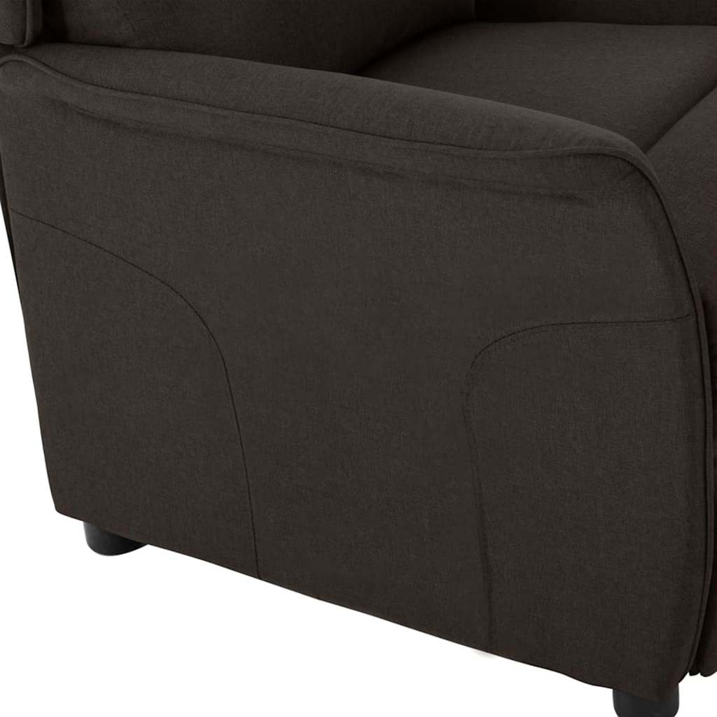 vidaXL Chaise longue Marron foncé 66,5 x 94 x 101,5 cm Polyester