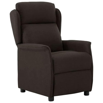vidaXL Chaise longue Marron foncé 66,5 x 94 x 101,5 cm Polyester