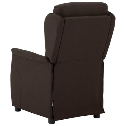vidaXL Chaise longue Marron foncé 66,5 x 94 x 101,5 cm Polyester