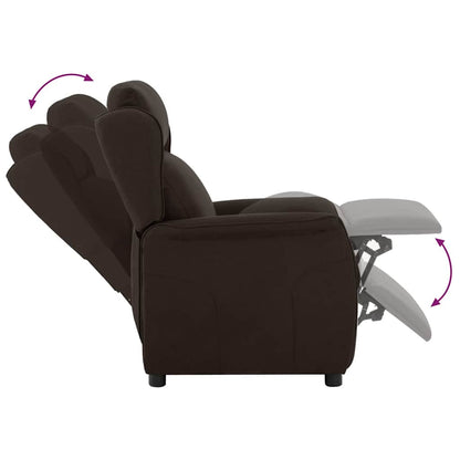 vidaXL Chaise longue Marron foncé 66,5 x 94 x 101,5 cm Polyester
