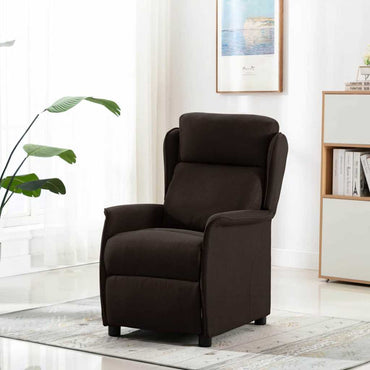 vidaXL Chaise longue Marron foncé 66,5 x 94 x 101,5 cm Polyester