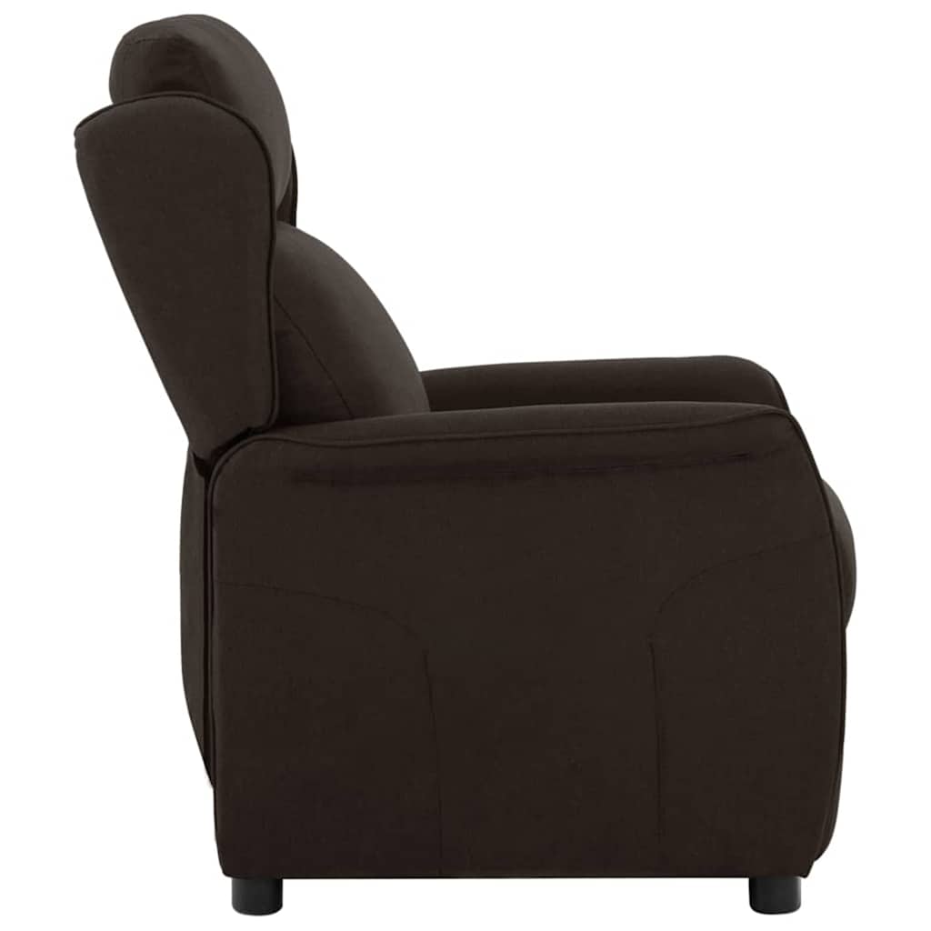 vidaXL Chaise longue Marron foncé 66,5 x 94 x 101,5 cm Polyester