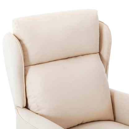vidaXL Chaise longue Crème 66,5 x 94 x 101,5 cm Polyester
