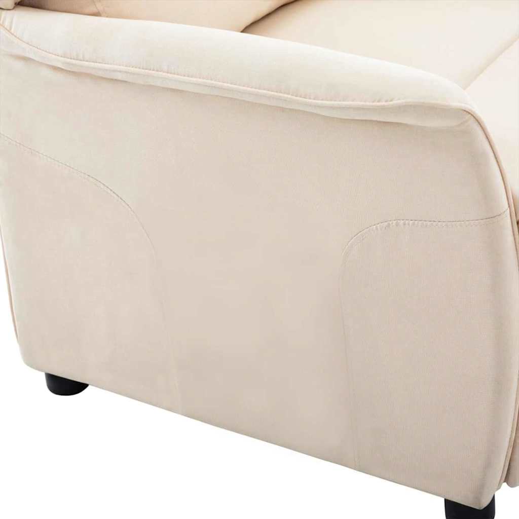 vidaXL Chaise longue Crème 66,5 x 94 x 101,5 cm Polyester