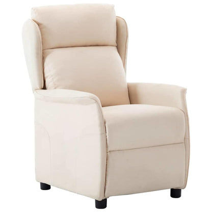vidaXL Chaise longue Crème 66,5 x 94 x 101,5 cm Polyester
