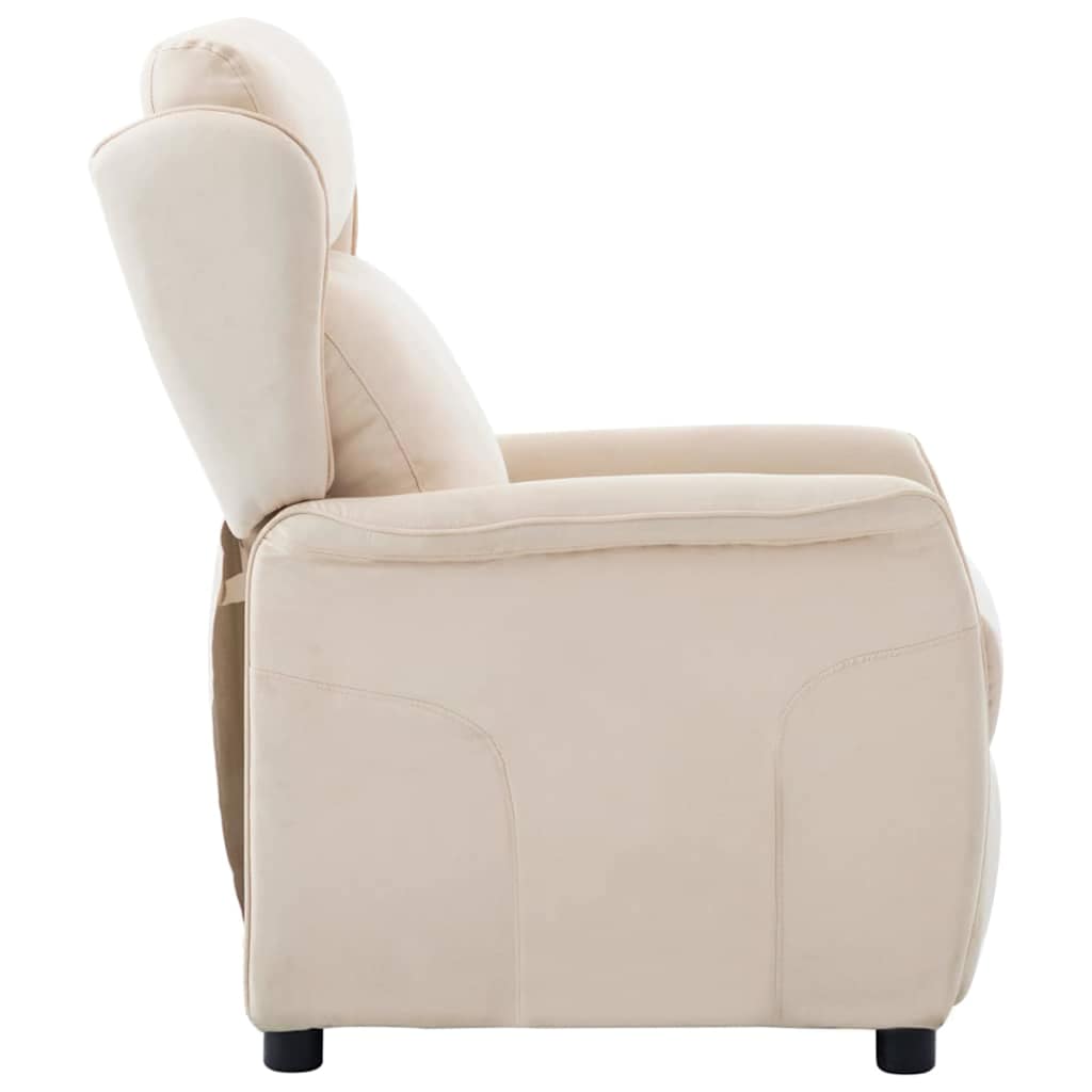 vidaXL Chaise longue Crème 66,5 x 94 x 101,5 cm Polyester