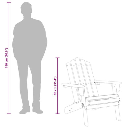 vidaXL Adirondack-Gartenstuhl Massivholz Akazie