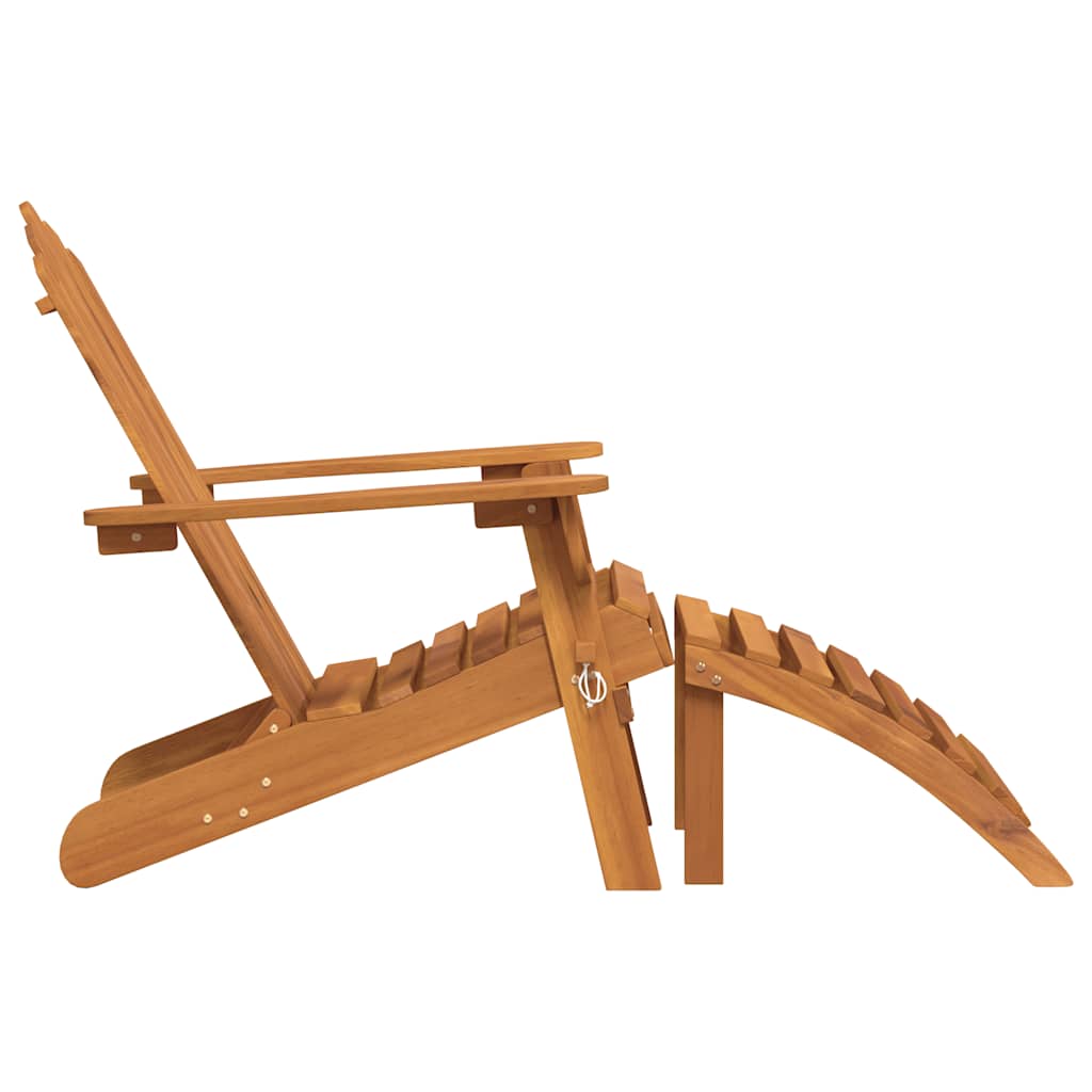 vidaXL Adirondack-Gartenstuhl mit Fußstütze Massivholz Akazie