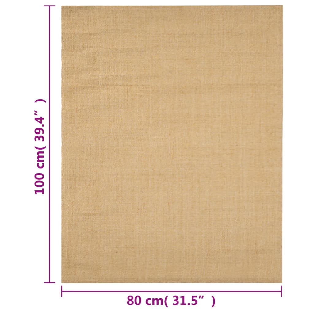 vidaXL Tapis en sisal naturel 80x100 cm
