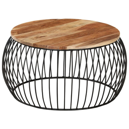vidaXL Couchtisch Ø68 cm Massivholz Akazie