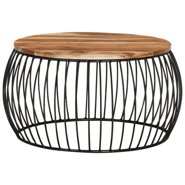 vidaXL Couchtisch Ø68 cm Massivholz Akazie